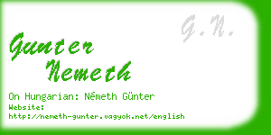 gunter nemeth business card